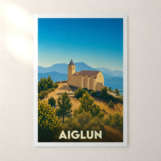Affiche Aiglun – sans cadre, accrochée au mur