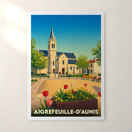 Affiche Aigrefeuille-d'Aunis – sans cadre, accrochée au mur