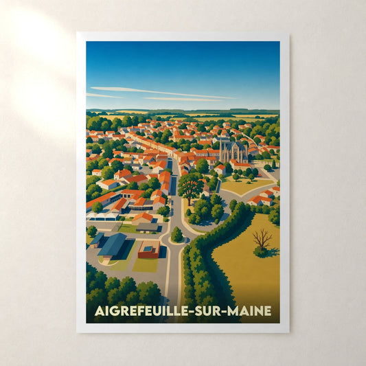 Affiche Aigrefeuille-sur-Maine – sans cadre, accrochée au mur