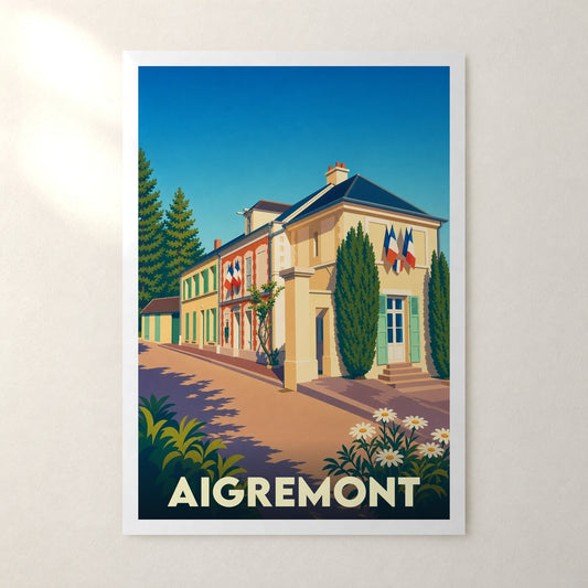 Affiche Aigremont – sans cadre, accrochée au mur