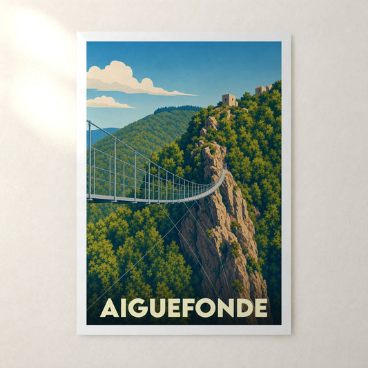 Affiche Aiguefonde – sans cadre, accrochée au mur