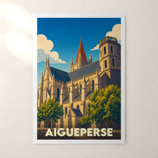 Affiche Aigueperse – sans cadre, accrochée au mur