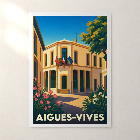 Affiche Aigues-Vives – sans cadre, accrochée au mur