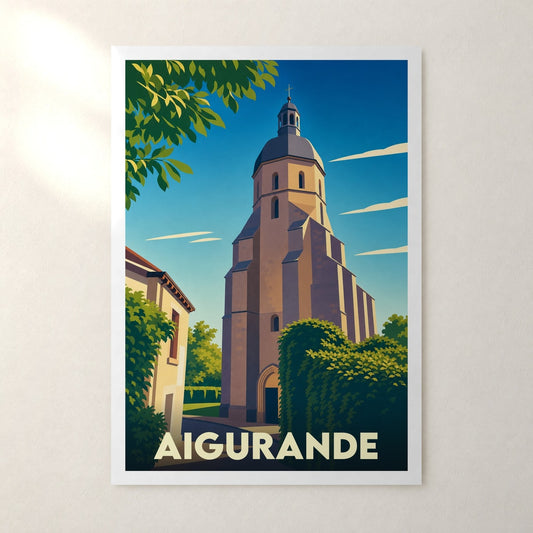 Affiche Aigurande – sans cadre, accrochée au mur
