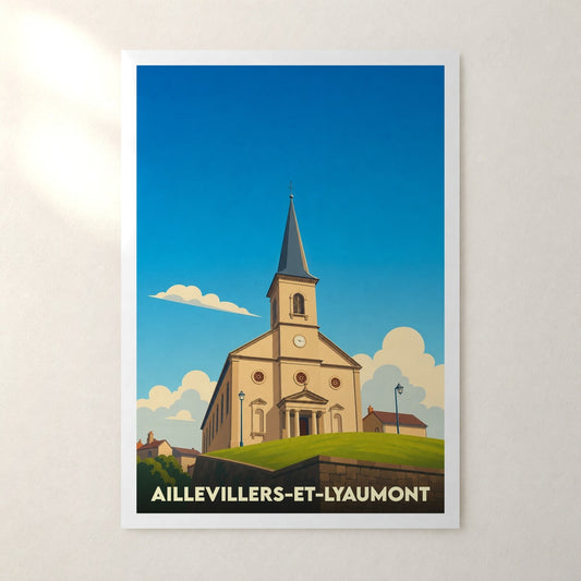 Affiche Aillevillers-et-Lyaumont – sans cadre, accrochée au mur