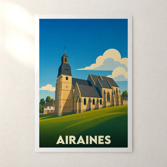 Affiche Airaines – sans cadre, accrochée au mur