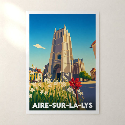Affiche Aire-sur-la-Lys – sans cadre, accrochée au mur