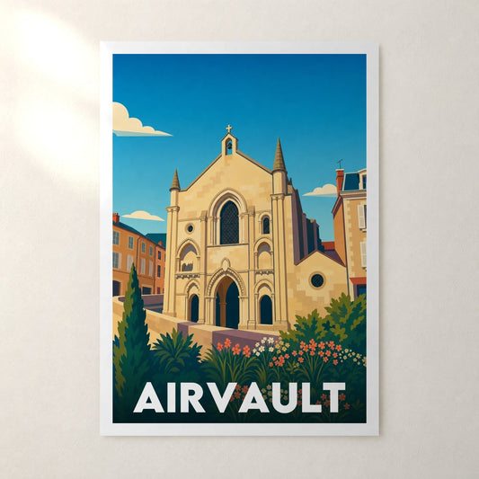 Affiche Airvault – sans cadre, accrochée au mur