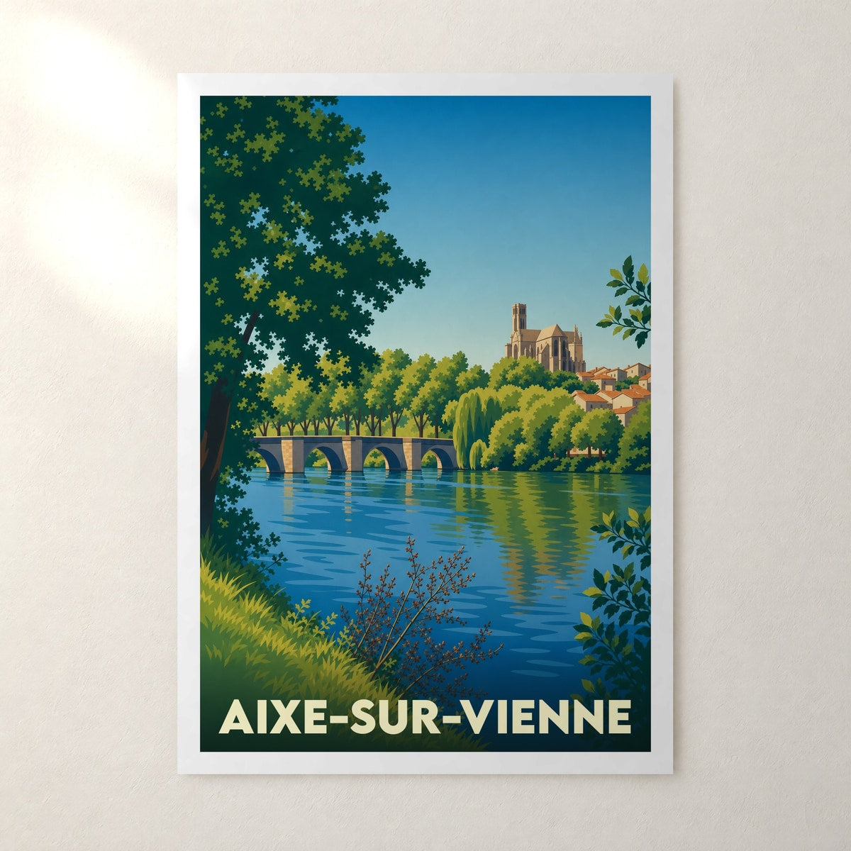 Affiche Aixe-sur-Vienne – sans cadre, accrochée au mur