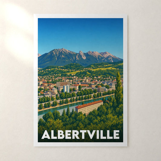 Affiche Albertville – sans cadre, accrochée au mur