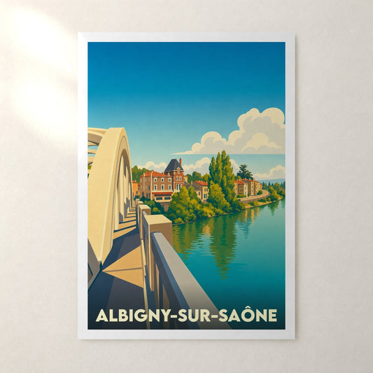 Affiche Albigny-sur-Saône – sans cadre, accrochée au mur