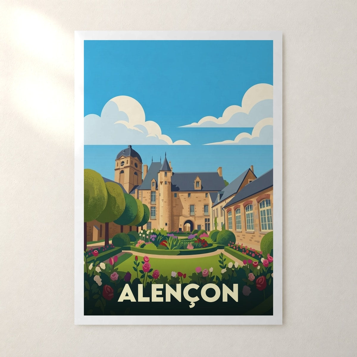 Affiche Alençon – sans cadre, accrochée au mur
