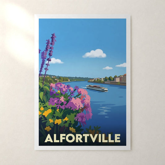 Affiche Alfortville – sans cadre, accrochée au mur
