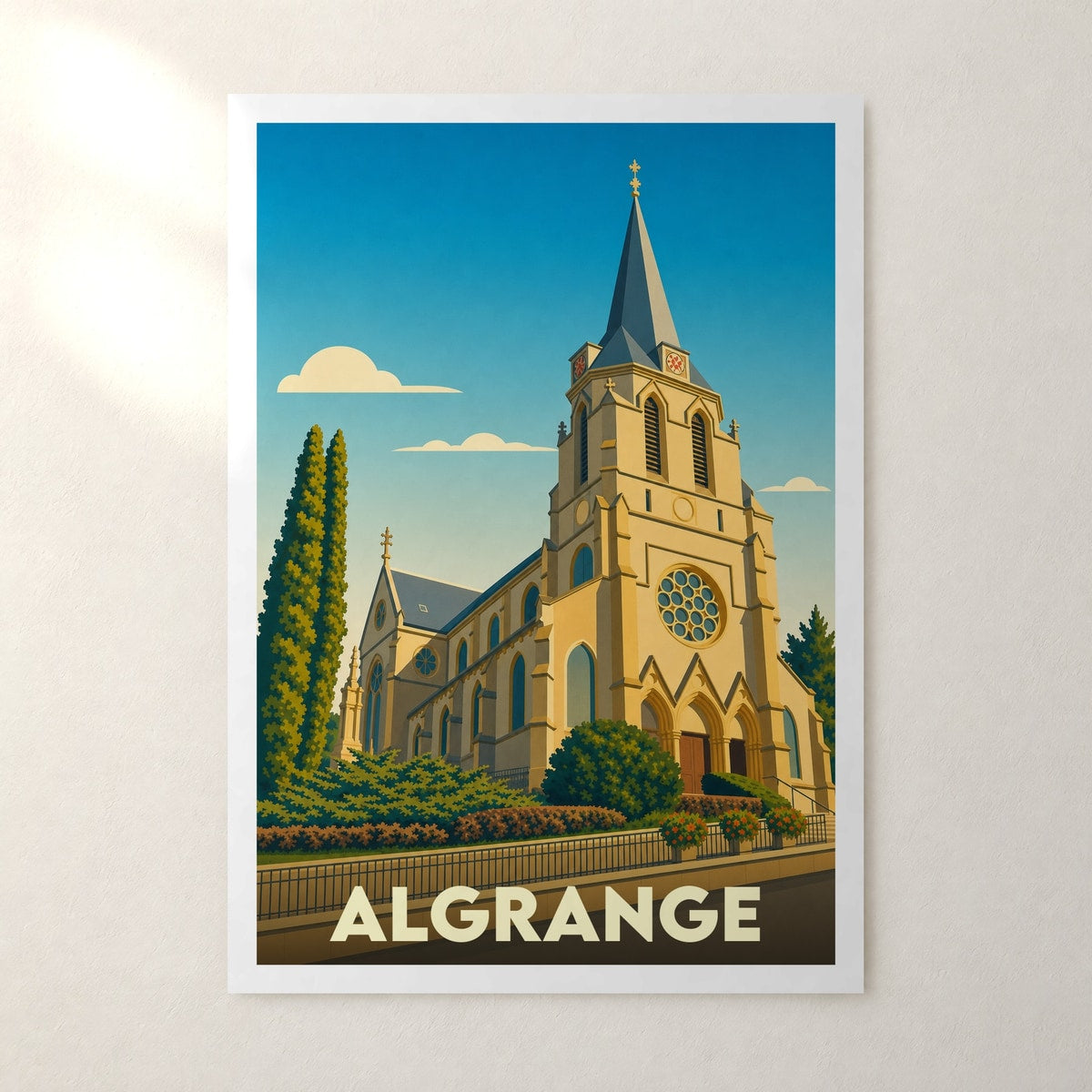 Affiche Algrange – sans cadre, accrochée au mur