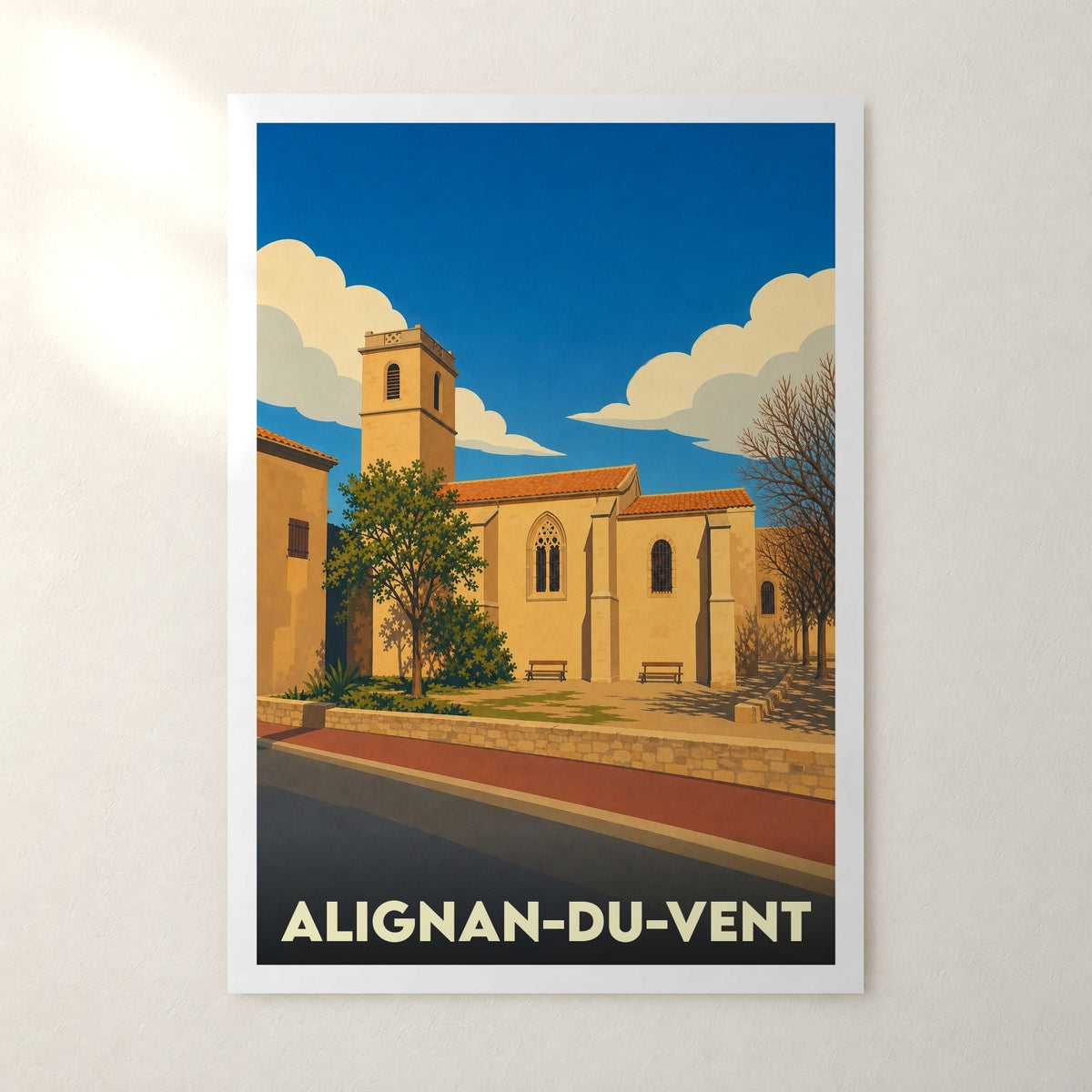 Affiche Alignan-du-Vent – sans cadre, accrochée au mur