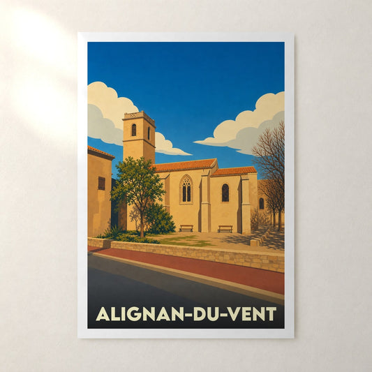 Affiche Alignan-du-Vent – sans cadre, accrochée au mur