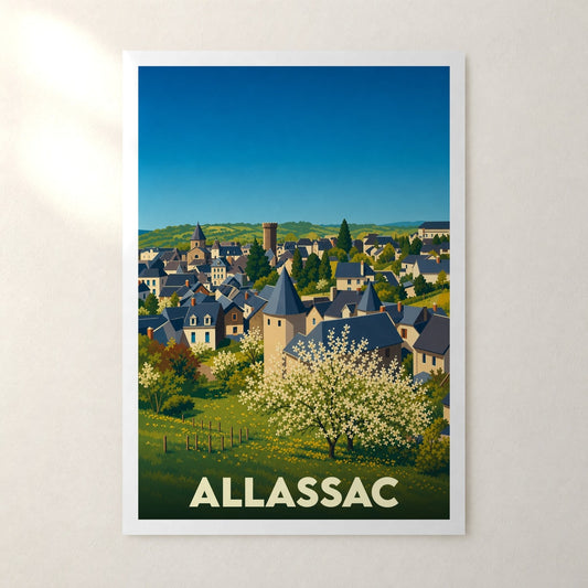 Affiche Allassac – sans cadre, accrochée au mur