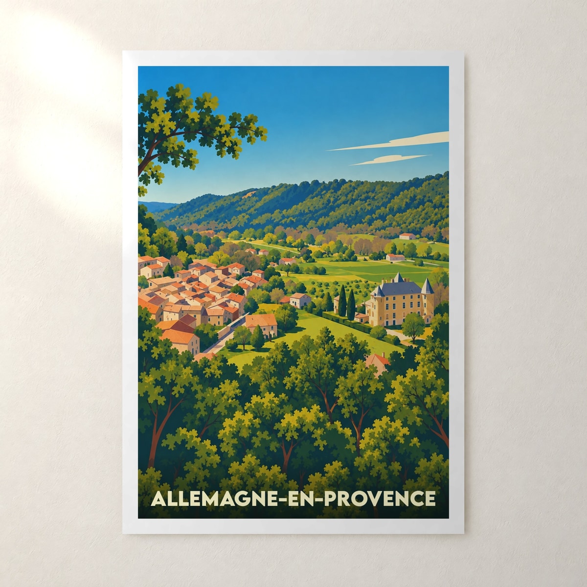 Affiche Allemagne-en-Provence – sans cadre, accrochée au mur