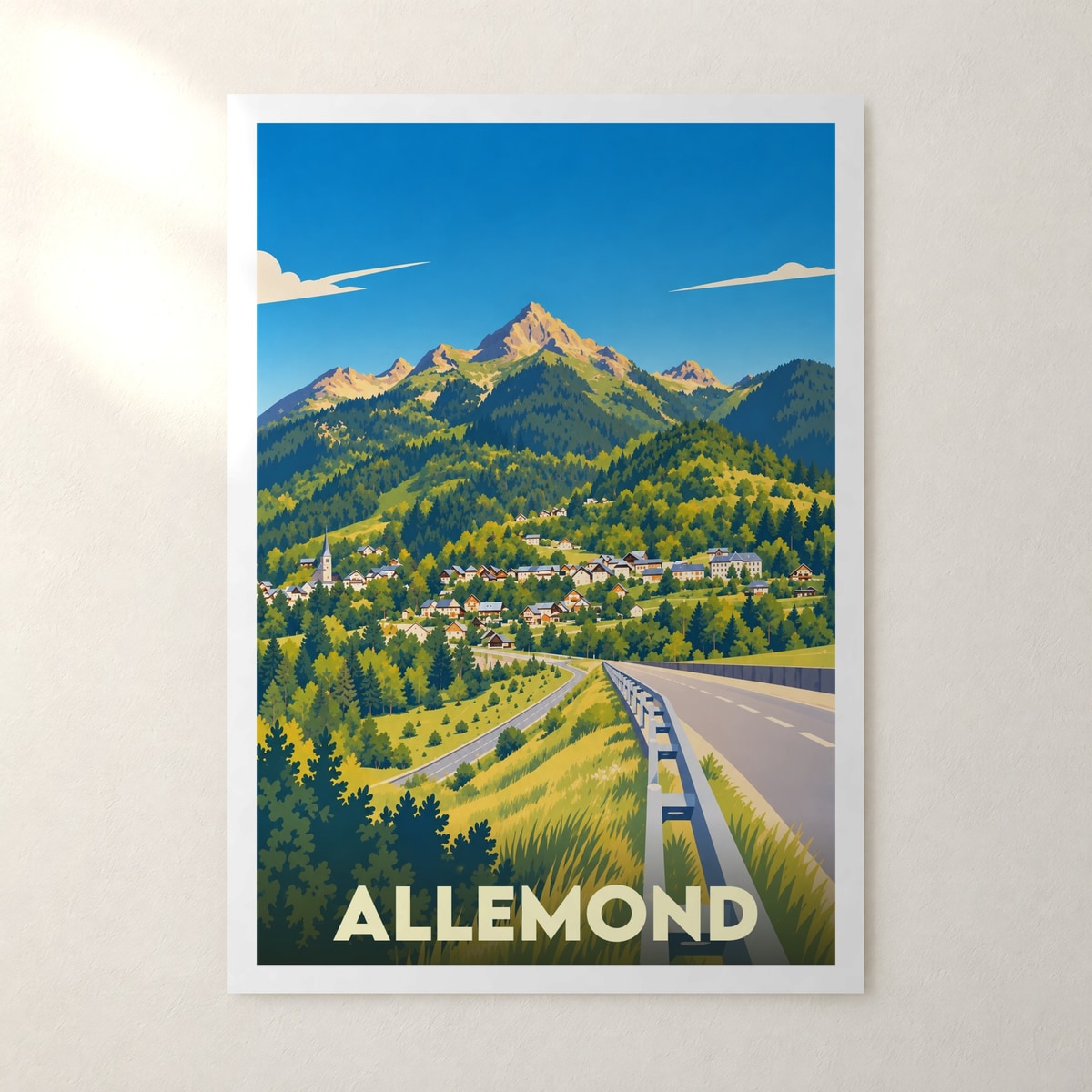 Affiche Allemond – sans cadre, accrochée au mur