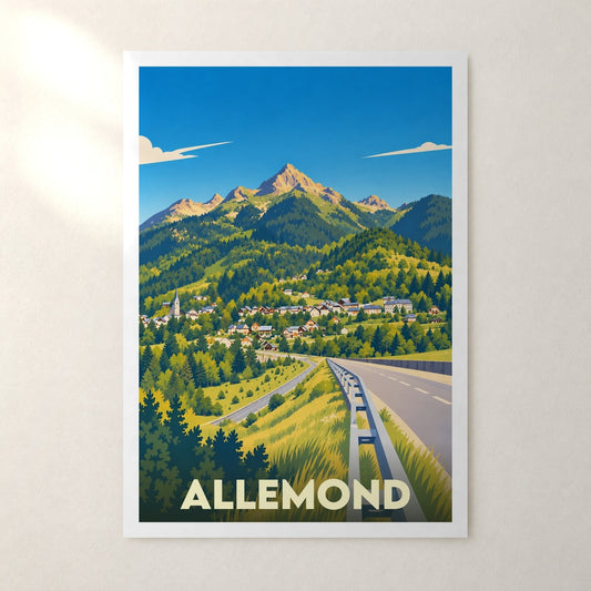 Affiche Allemond – sans cadre, accrochée au mur