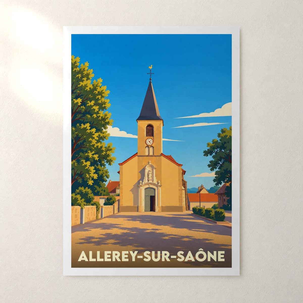 Affiche Allerey-sur-Saône – sans cadre, accrochée au mur