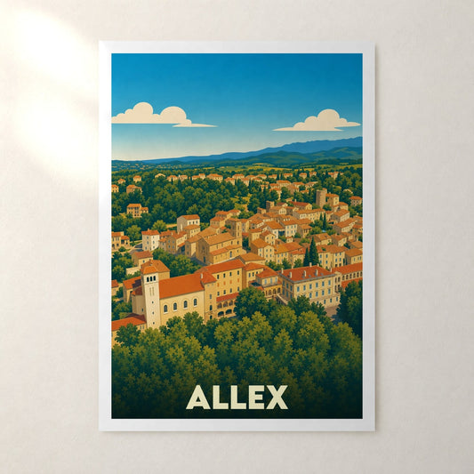 Affiche Allex – sans cadre, accrochée au mur