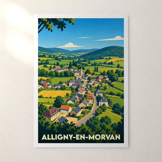 Affiche Alligny-en-Morvan – sans cadre, accrochée au mur