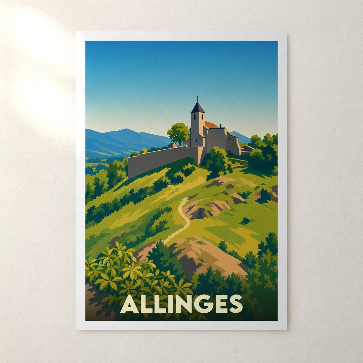 Affiche Allinges – sans cadre, accrochée au mur