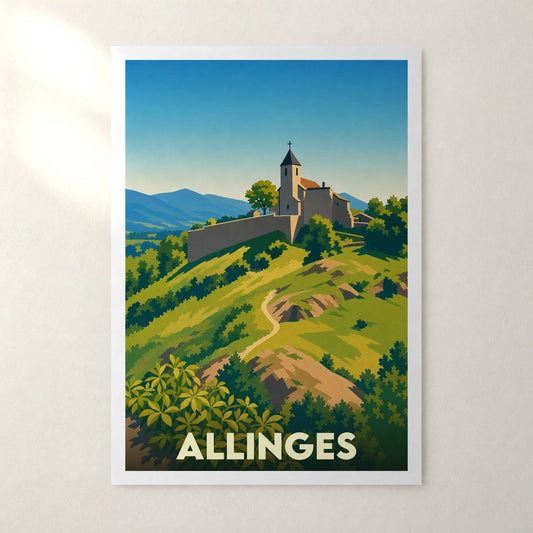 Affiche Allinges – sans cadre, accrochée au mur