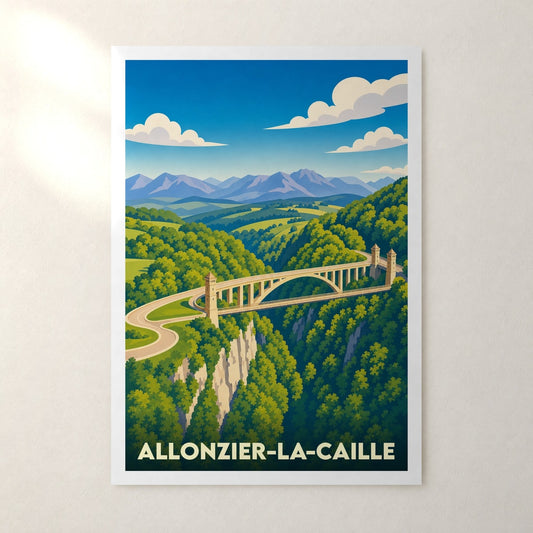 Affiche Allonzier-la-Caille – sans cadre, accrochée au mur