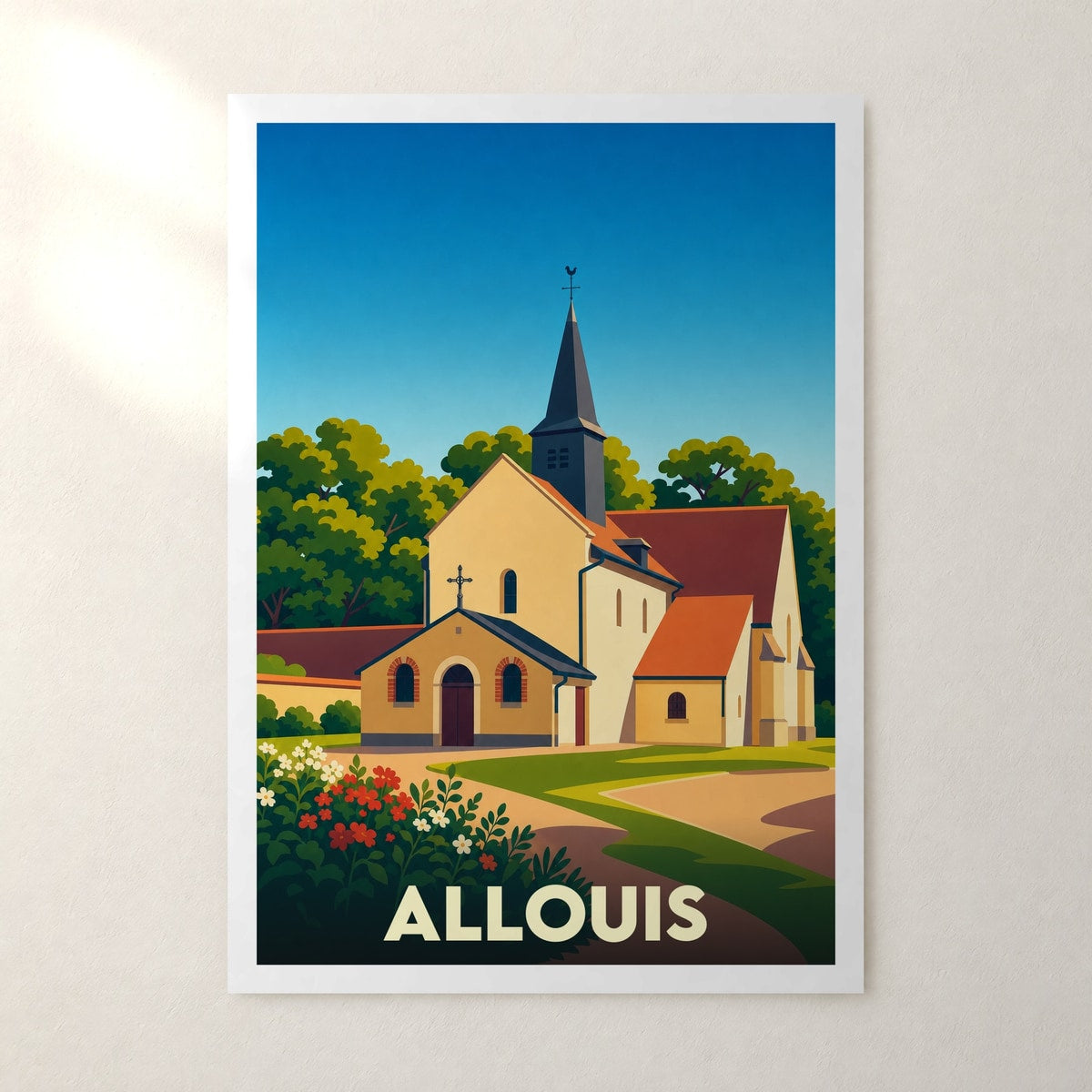 Affiche Allouis – sans cadre, accrochée au mur