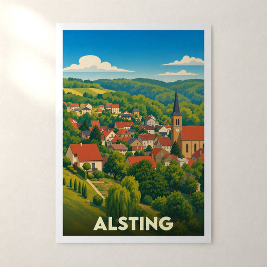 Affiche Alsting – sans cadre, accrochée au mur