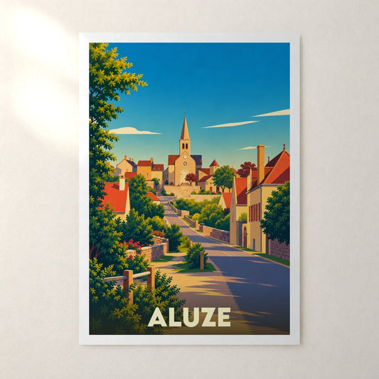 Affiche Aluze – sans cadre, accrochée au mur