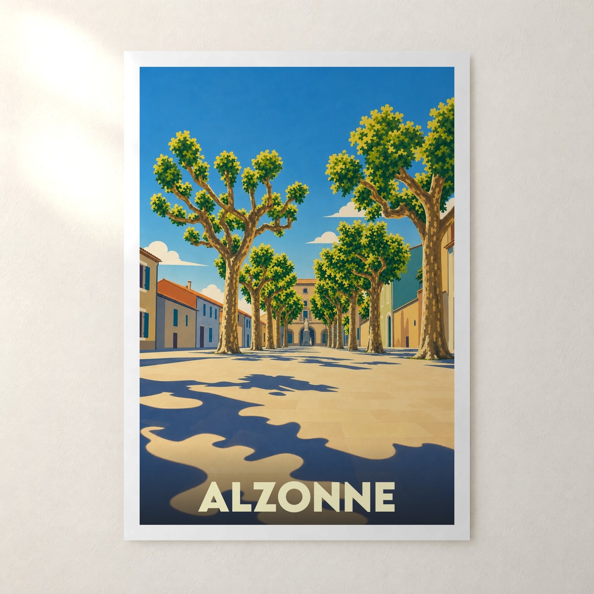 Affiche Alzonne – sans cadre, accrochée au mur