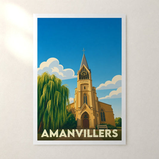 Affiche Amanvillers – sans cadre, accrochée au mur