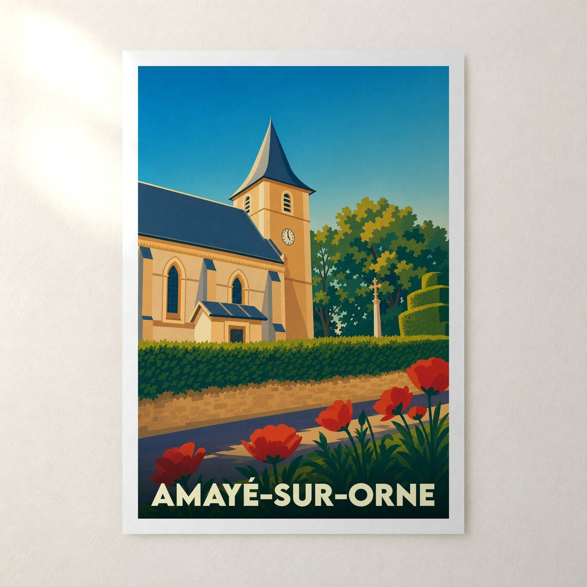 Affiche Amayé-sur-Orne – sans cadre, accrochée au mur