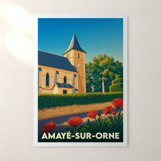 Affiche Amayé-sur-Orne – sans cadre, accrochée au mur