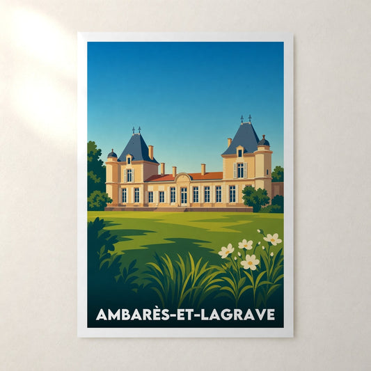 Affiche Ambarès-et-Lagrave – sans cadre, accrochée au mur
