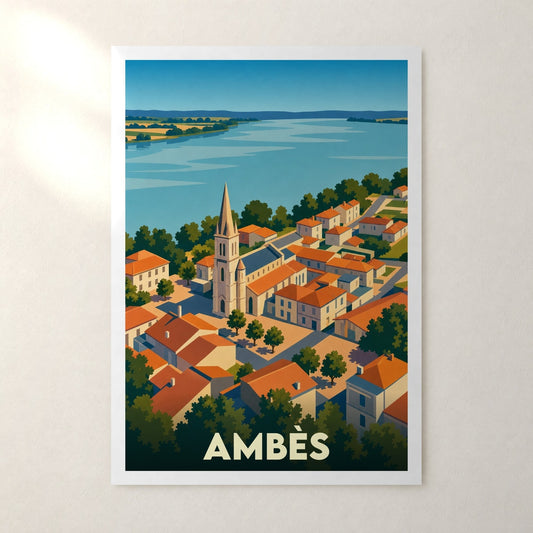 Affiche Ambès – sans cadre, accrochée au mur