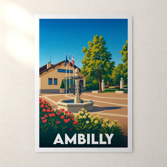 Affiche Ambilly – sans cadre, accrochée au mur