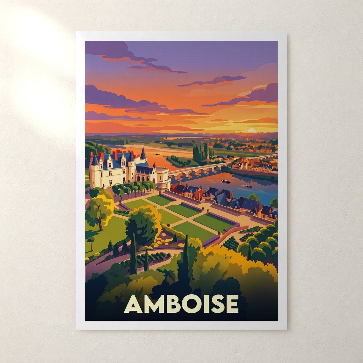 Affiche Amboise – sans cadre, accrochée au mur