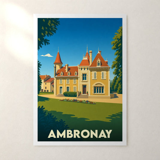 Affiche Ambronay – sans cadre, accrochée au mur