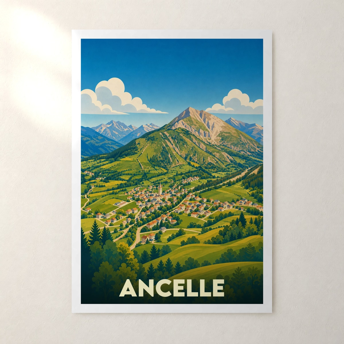 Affiche Ancelle – sans cadre, accrochée au mur