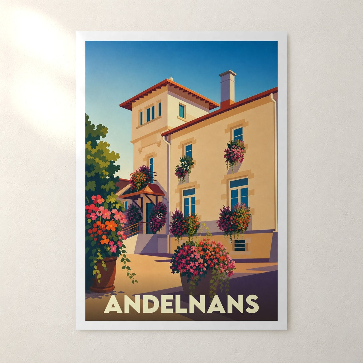 Affiche Andelnans – sans cadre, accrochée au mur