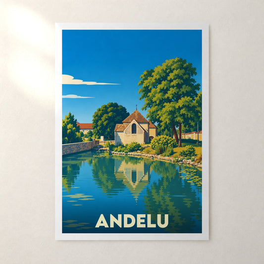 Affiche Andelu – sans cadre, accrochée au mur
