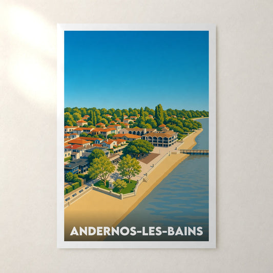 Affiche Andernos-les-Bains – sans cadre, accrochée au mur
