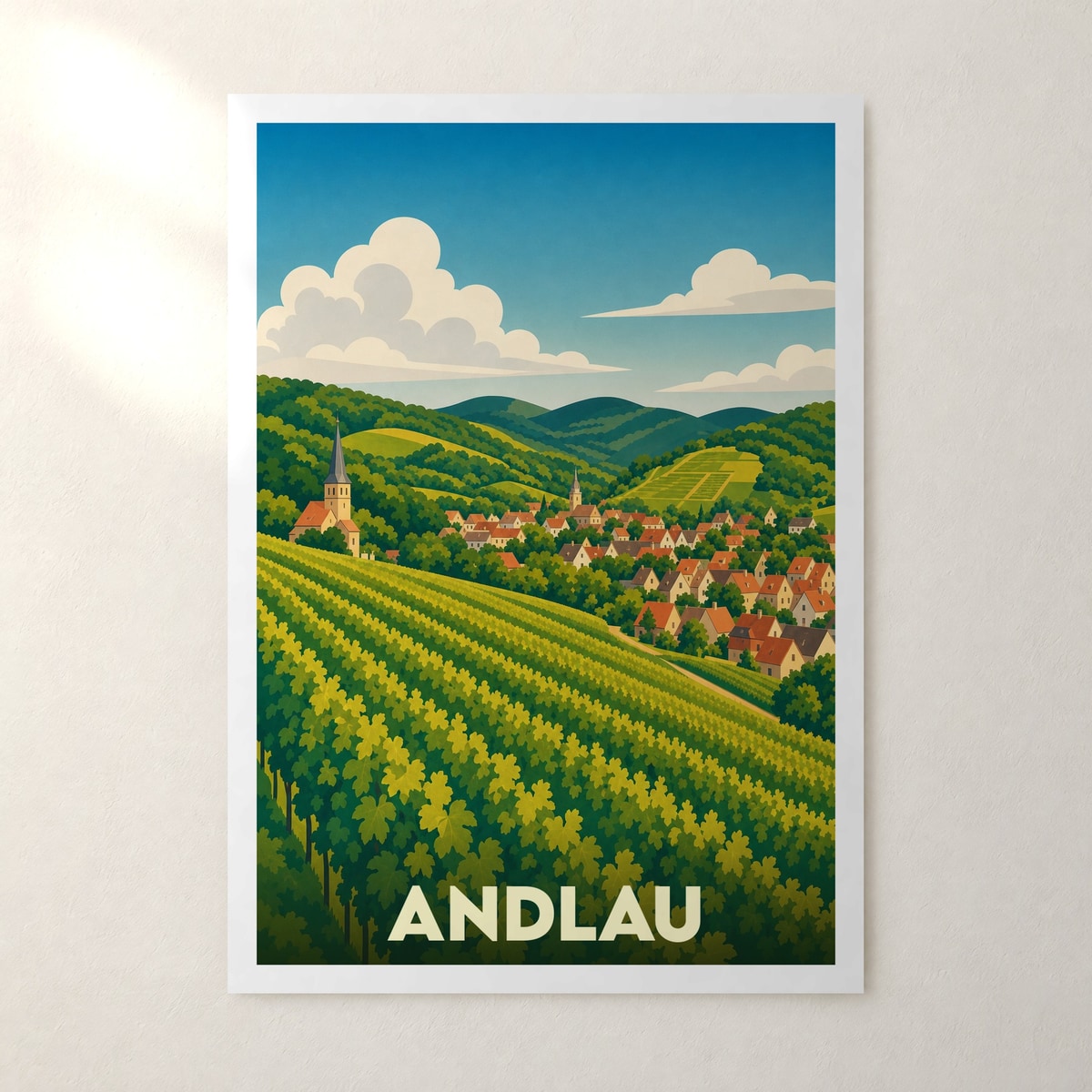 Affiche Andlau – sans cadre, accrochée au mur