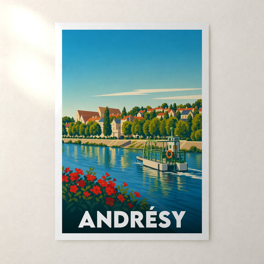 Affiche Andrésy – sans cadre, accrochée au mur