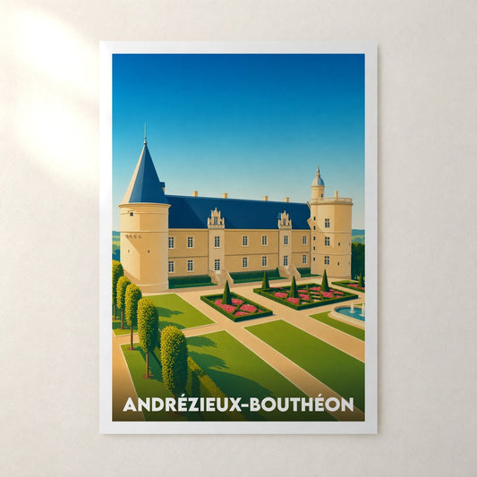Affiche Andrézieux-Bouthéon – sans cadre, accrochée au mur