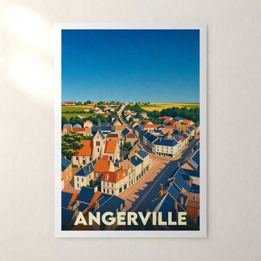 Affiche Angerville – sans cadre, accrochée au mur
